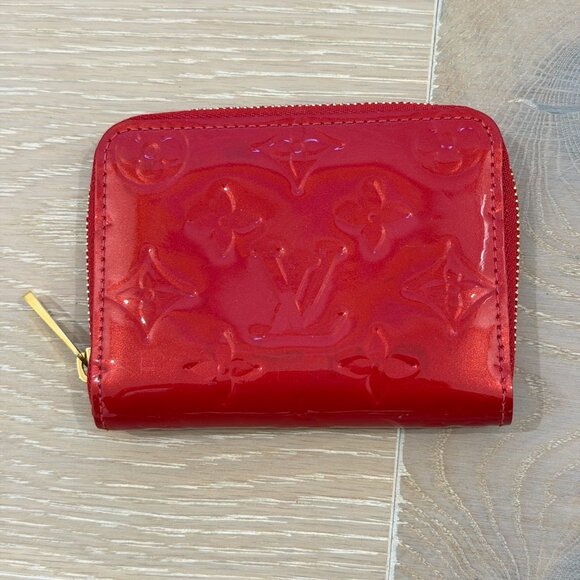 LV Zippy Coin Purse/Card Wallet in Red Vernis Leather - Picture 1 of 7